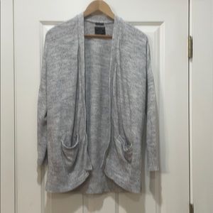 Abercrombie & Fitch cotton grey open front sweater
